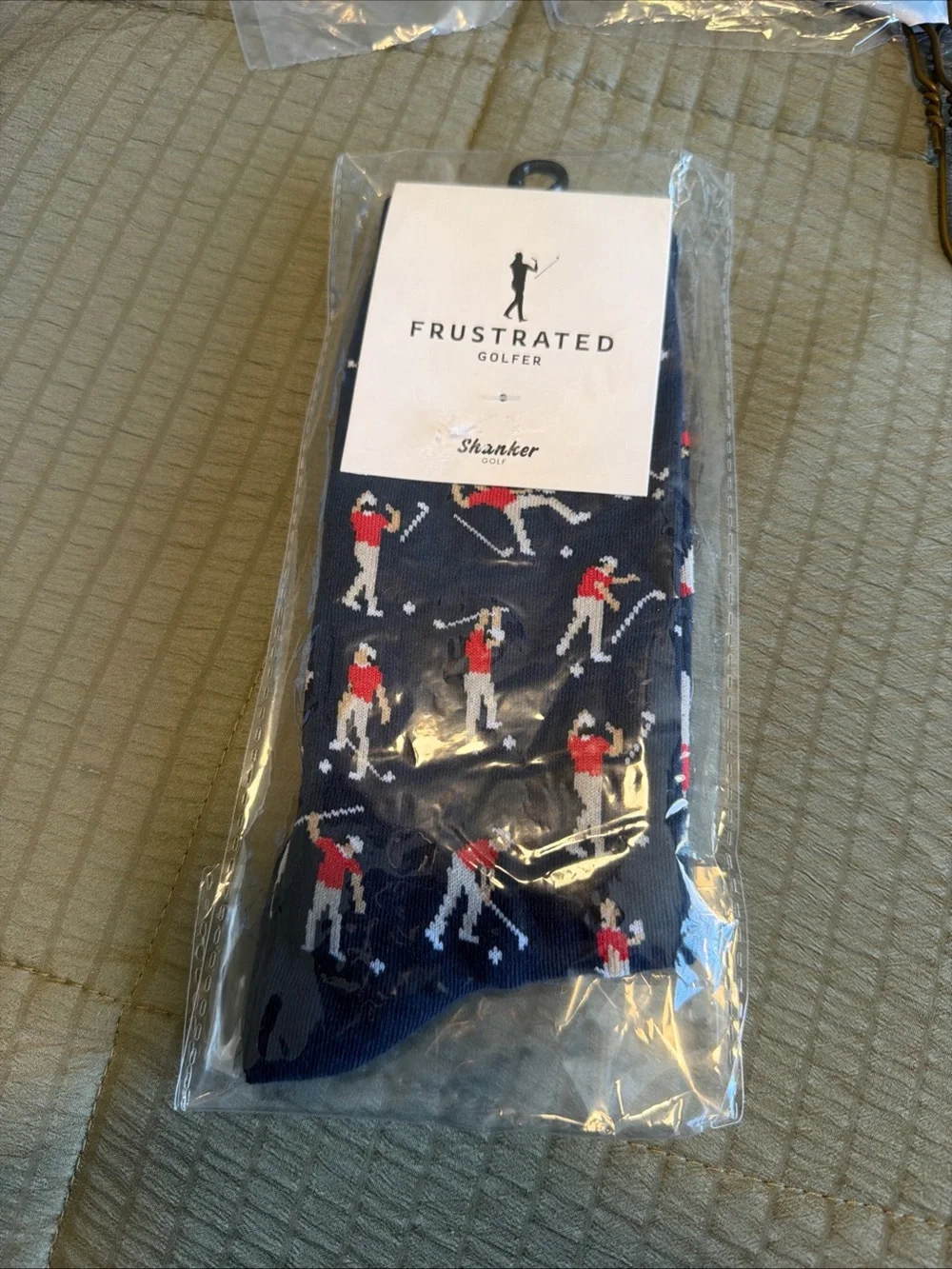 Shanker Golf Men's Navy Golf Pattern Socks